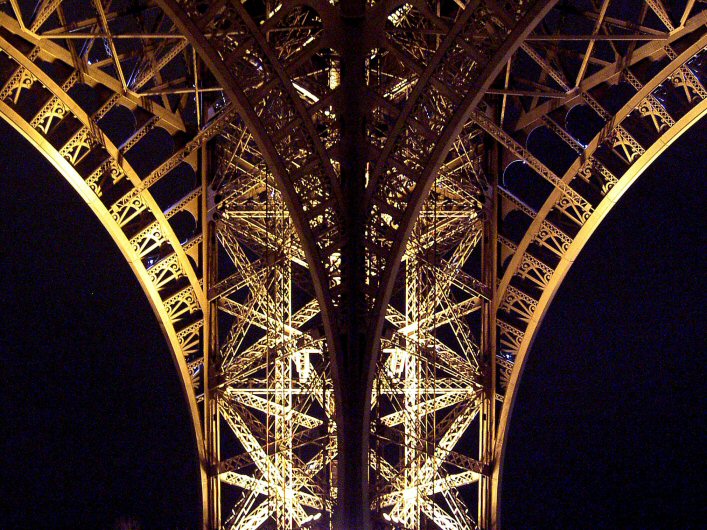 Eiffeltårnet, udsnit, aften