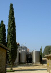 Fèlsina's udendørs fermenteringstanke