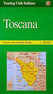 Vejkort over Toscana