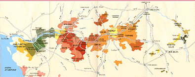 Kort over Loiredalens appellationer