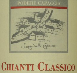 Chianti Classico, Podere Capaccia etiket