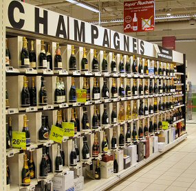 Champagne-udvalget i Auchan